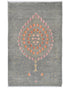 3x4 Gray Kuba Afghan Hand Knotted Wool Area Rug